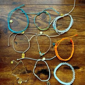 Pura Vida | Live Free | Lots of 9 Pura Vida adjustable rope bracelets |